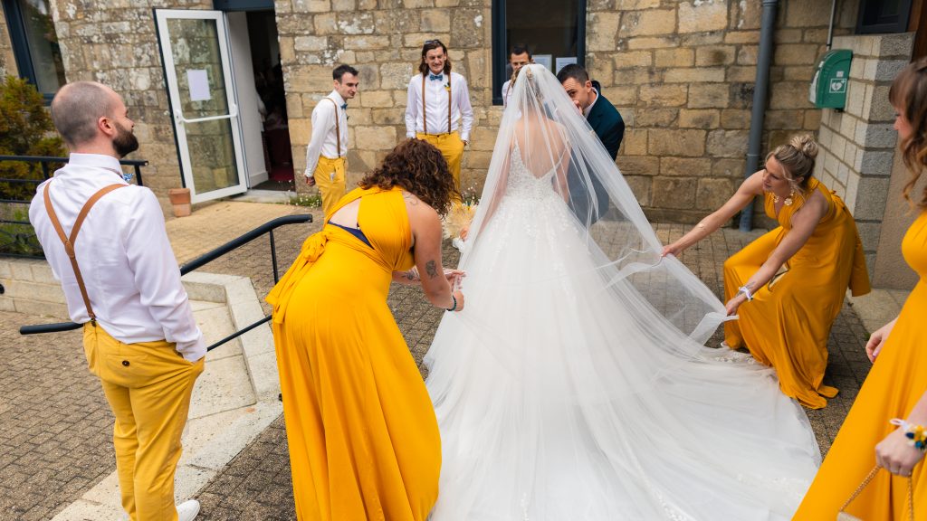 Trajet et arrivée au Manoir Morgan — mariage au Manoir Morgan à Taupont, photo 4